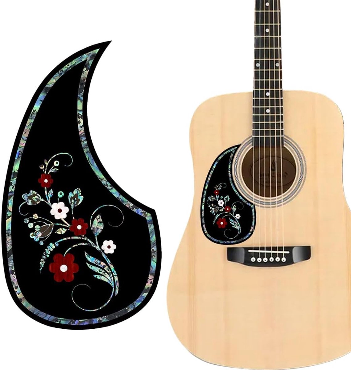 Akoestische gitaar-slagbordstickers - kras- en slijtvaste folie - volledige bescherming - duurzame bescherming - SnelShoppen