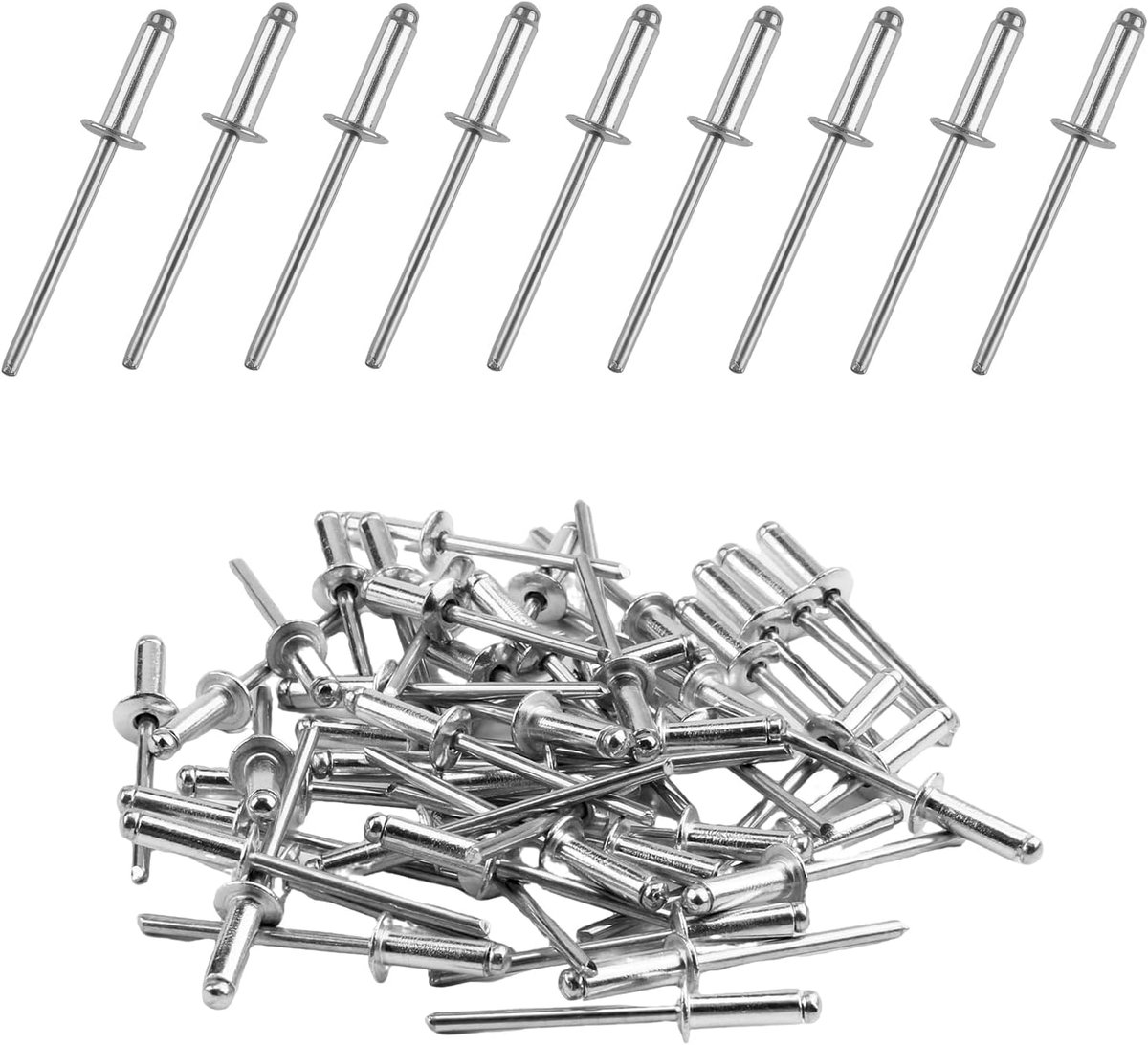 Blindrivetten 4mm x 12mm - Aluminium - Corrosiebestendig - Sterke verbinding voor binnen en buiten - SnelShoppen