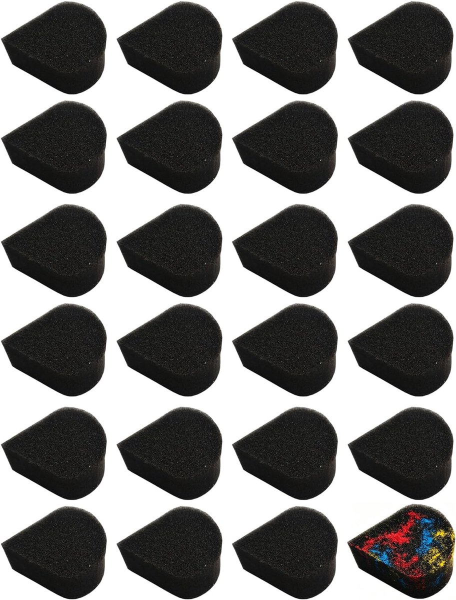 Schilderspons 24 stuks - hoge dichtheid - zwart - perfecte kleurapplicatie - SnelShoppen
