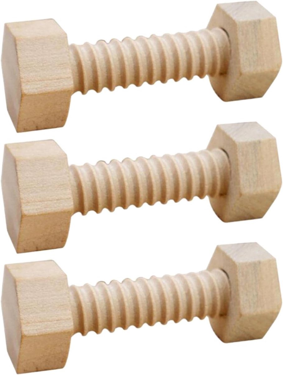 Houten educatief speelgoed - onbewerkt - voor DIY creaties - ontwikkel hand-oog coördinatie - SnelShoppen