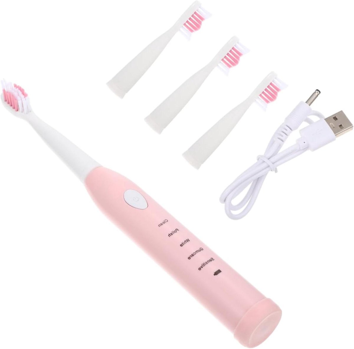 Elektrische Kinder Tandenborstel - Cartoon Tandenborstel - Tanden Poesten - Automatische Reiniging - 17.5 cm - Roze
