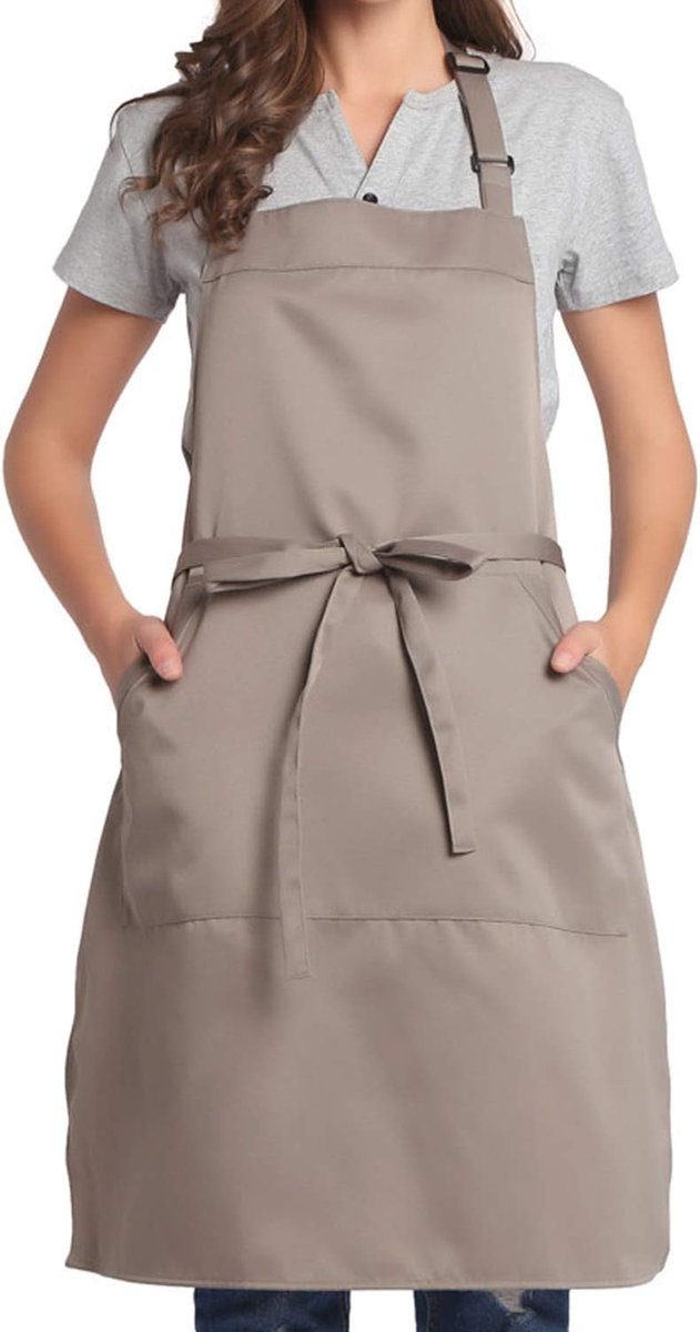 Schort verstelbaar met lange banden - 18 kleuren - voor vrouwen en mannen - ideaal voor koken - SnelShoppen
