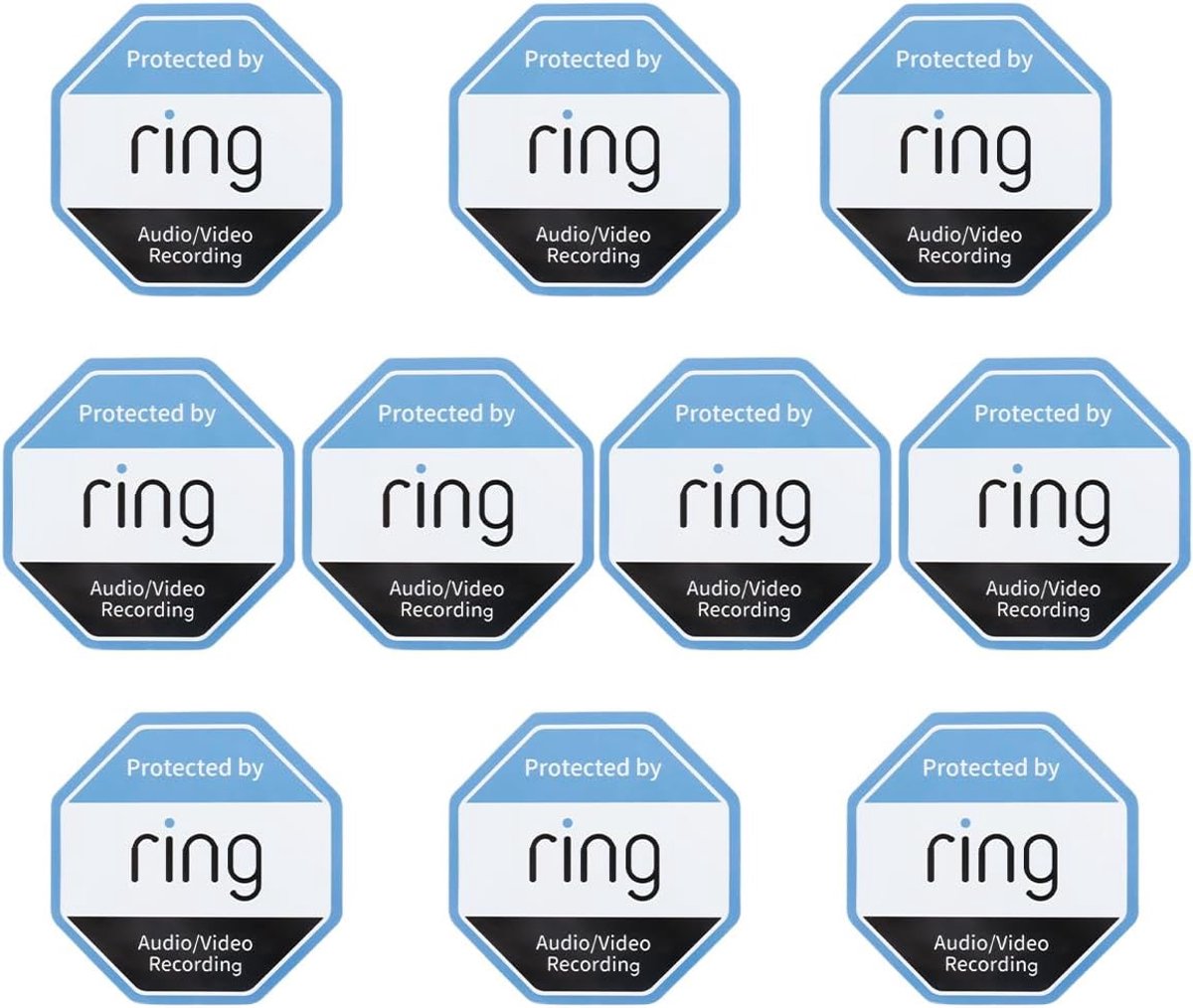 CCTV deurbel camera stickers 10 stuks - waterdicht PVC - beveiligingsstickers - creëer een gevoel van veiligheid - SnelShoppen