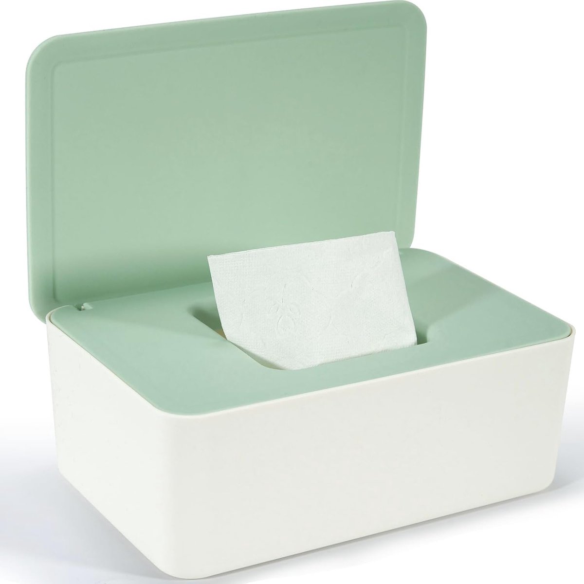 Natdoekjesdoos met Deksel - Groene Wet Toiletpapierdoos - Verzegelde Ontwerp - Ideaal voor Thuis en Buiten - SnelShoppen