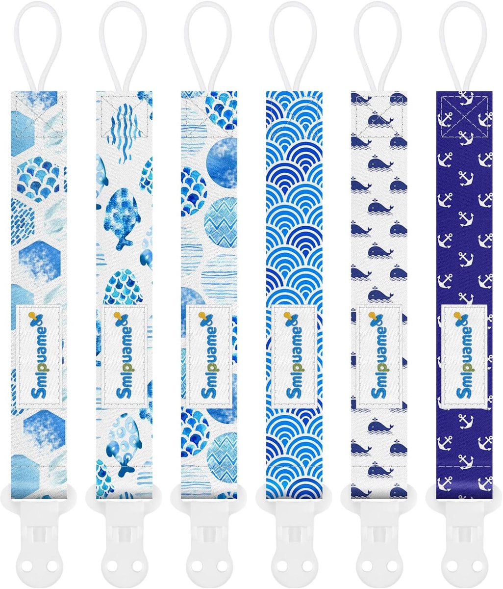 Fopspeenketting 6 stuks - Lichtgewicht fopspeenclip - Trendy oceaan ontwerpen - Stimuleert visuele waarneming - SnelShoppen