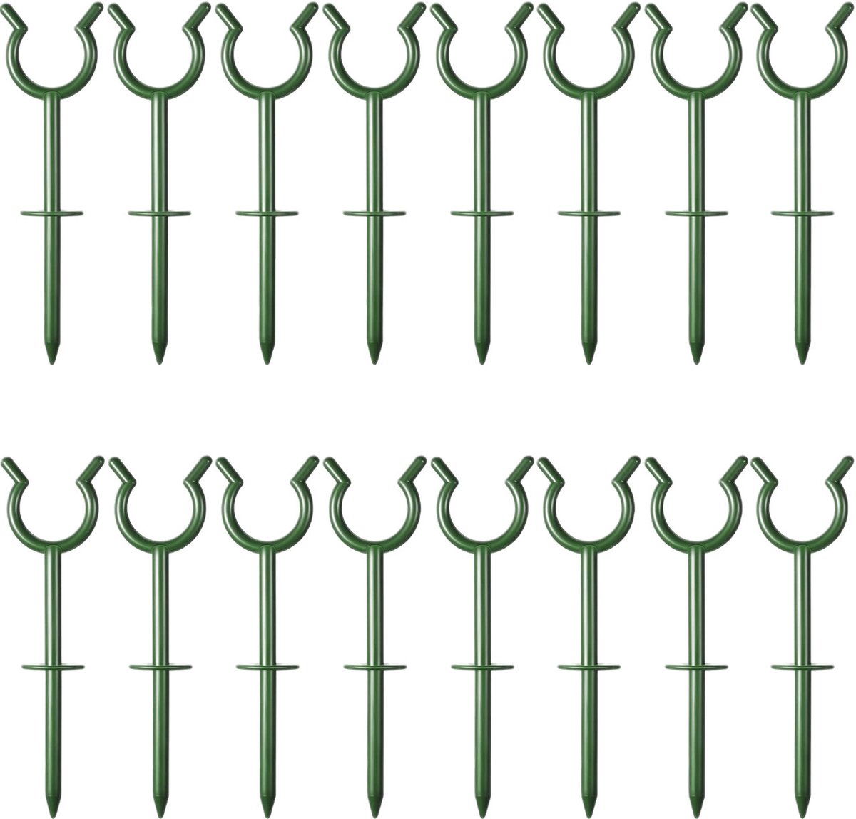 20 Stuks Slanggeleider Tuinslang - Tuinslanggeleider - Tuinslang Geleider - Met Grondpin - Tuinslanggeleiderspiesen - Hose Guide - Decoratieve Tuinsteunen - Stabiele Slangfixatie - Groen – foto 7