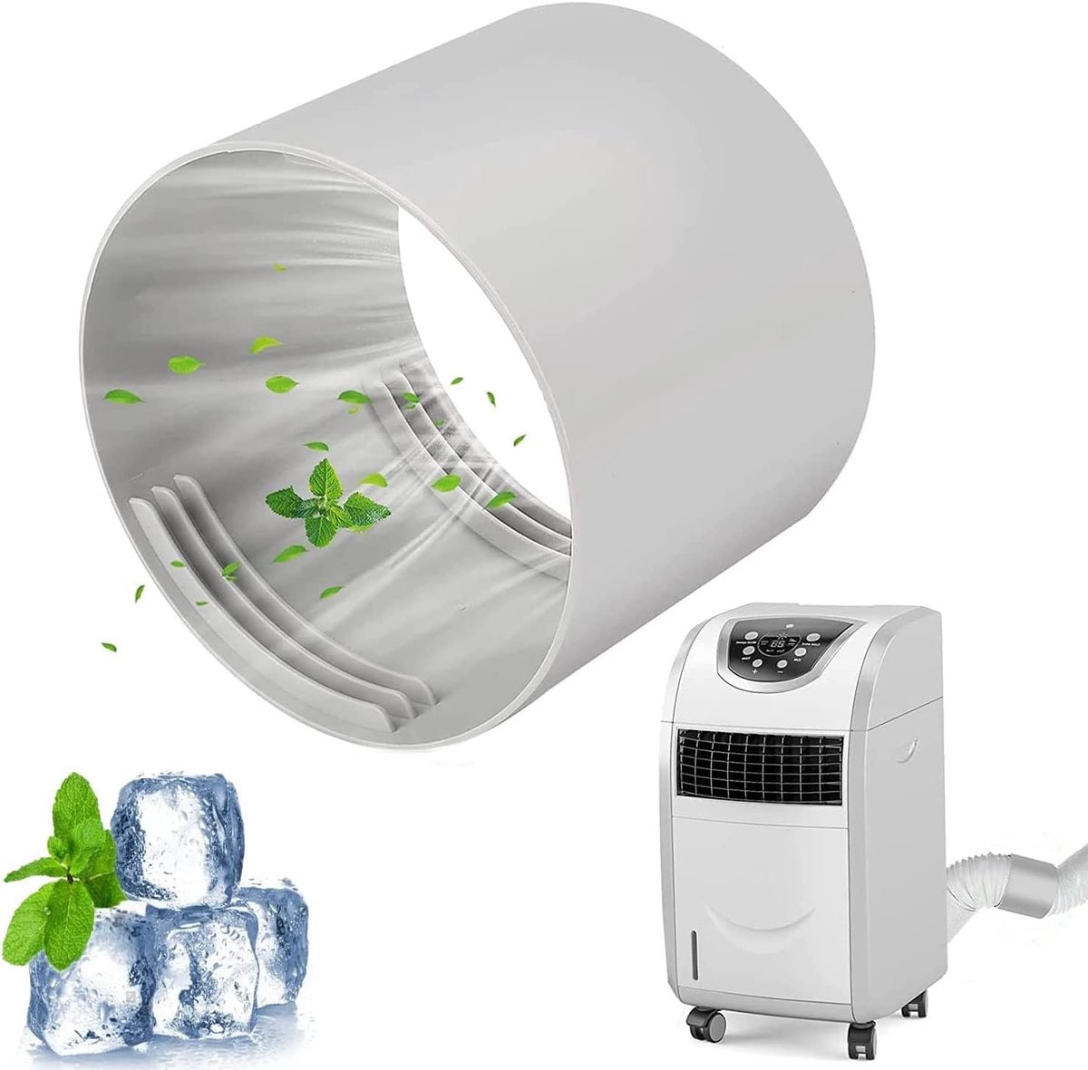 Afvoerslang Adapter 130 mm - Duurzaam ABS Kunststof - Voor Airco en Ontvochtiger - SnelShoppen