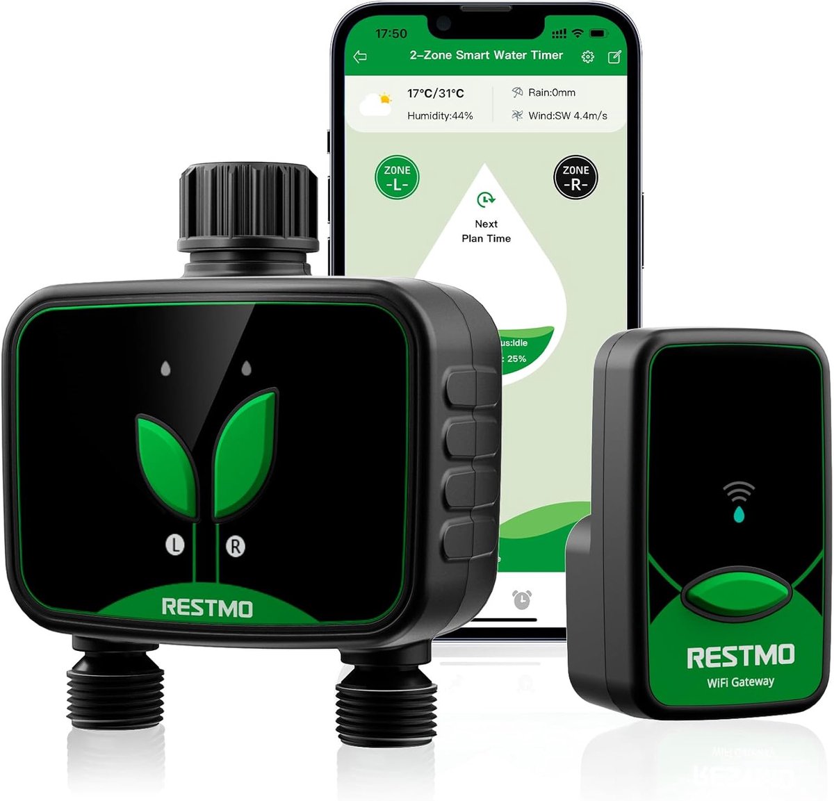 WiFi irrigatiecomputer - programmeerbare water timer - 3 irrigatiemodi - eenvoudig te bedienen via app - SnelShoppen