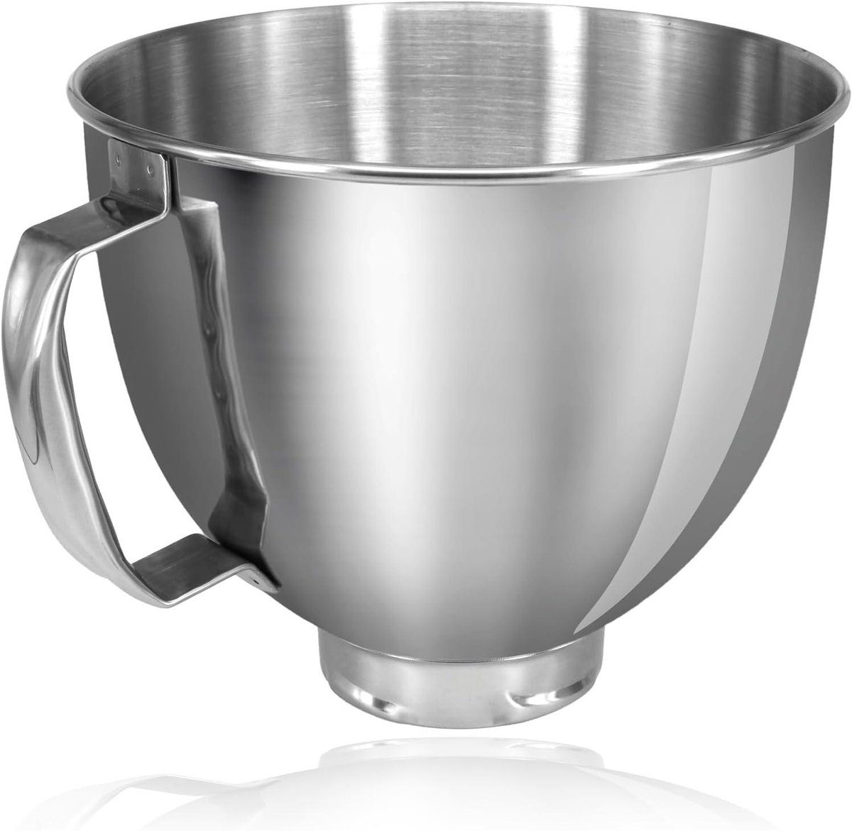 Mixer Kom - Beslagkom Keukenmachine - Bakken en Mixen - Roestvrij Staal - 4.8 Liter - Zilver