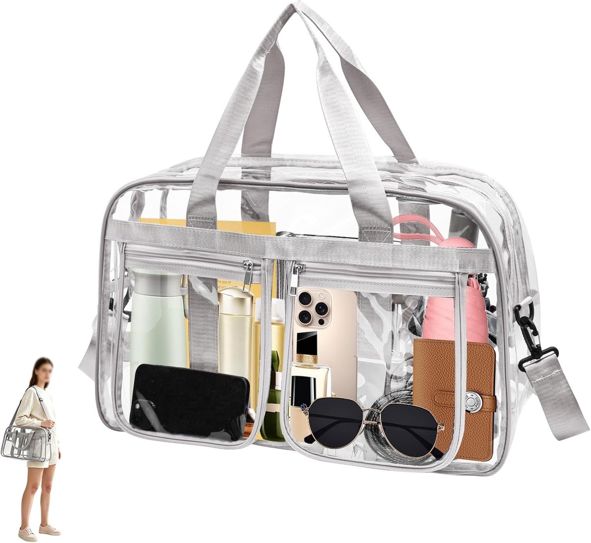 Heldere Duffle Tas - Grote Formaat - Transparant - Perfect voor Gym en Strand - SnelShoppen