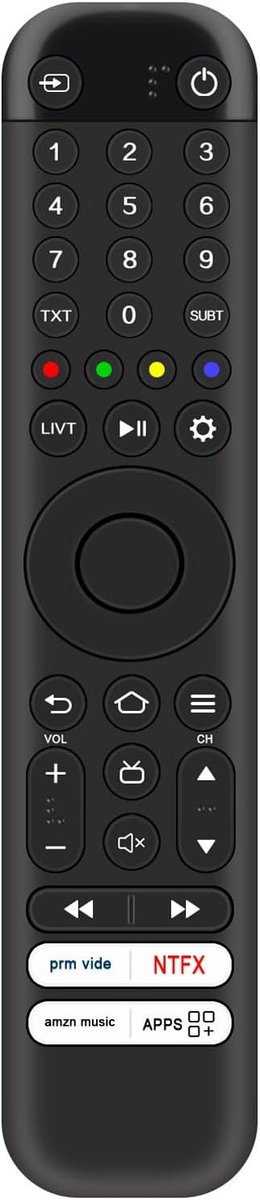 ALLIMITY RC833 CUB1 Remote Control Compatible with TCL FTV UHD TV PF650 43PF650 50PF650 55PF650 65PF650 - ShopVlot
