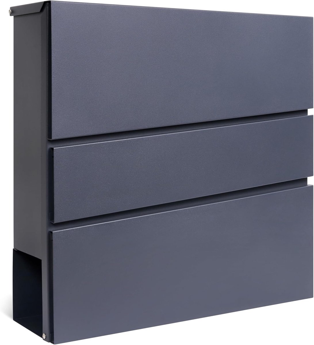 Assorted Collections Wall mailbox with newspaper holder, lockable mailbox with 2 keys, modern design, easy to install - ShopVlot