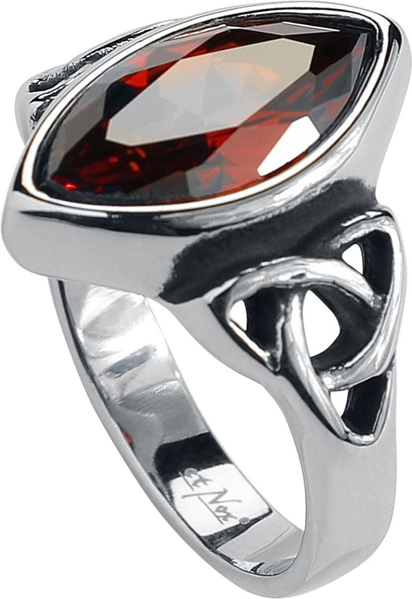 etnox Celtic Red Dames Ring - zilverkleurig - 59
