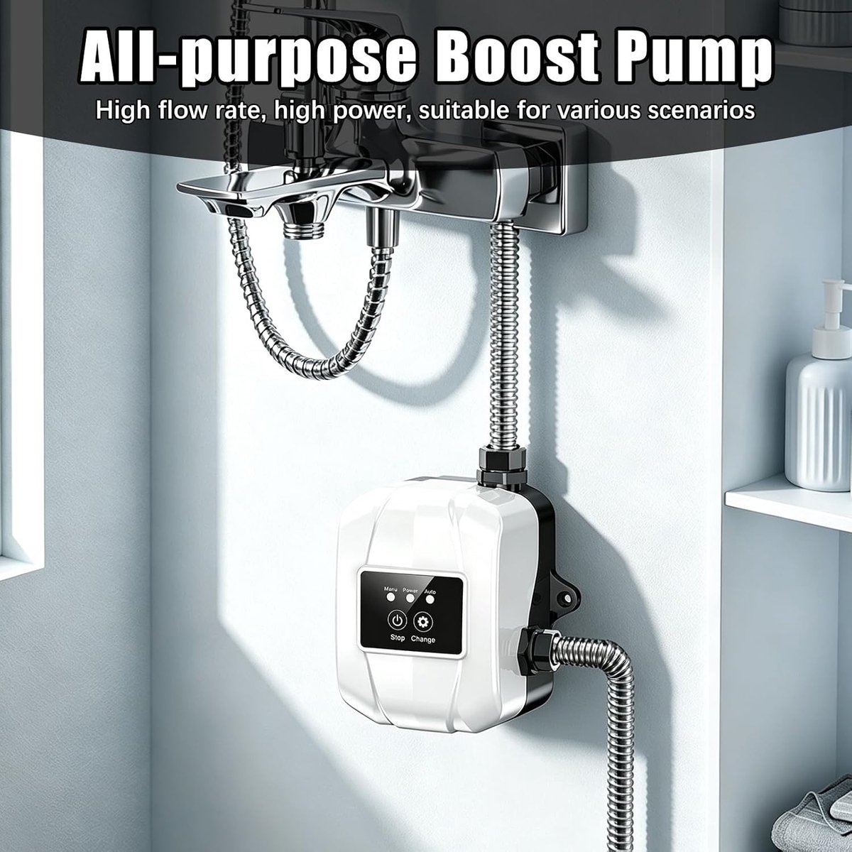 Waterdrukversterker 150 W - messing motor - zelfaanzuigend - ideaal voor irrigatie - ShopVlot