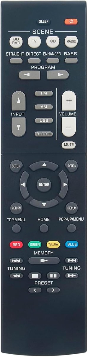 Vervangende afstandsbediening voor Yamaha AV-receiver - RAV561-ZZ43210 - Eenvoudig in gebruik - ShopVlot