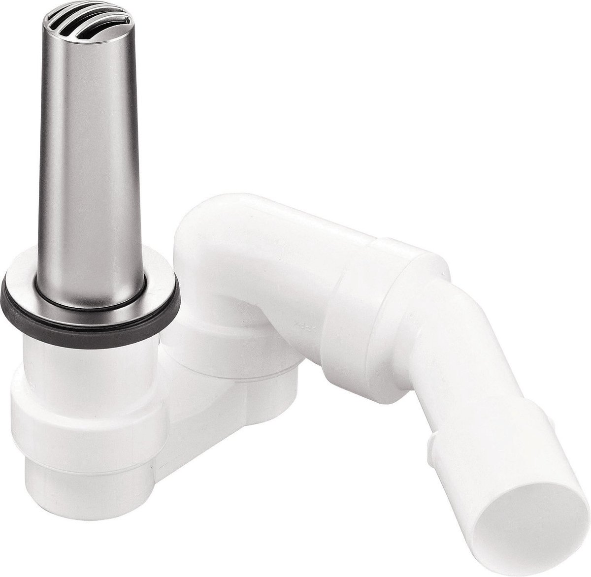 Staande buisventiel 1 1/2 inch - chroom - geursluiting - geschikt voor douchebakken - ShopVlot