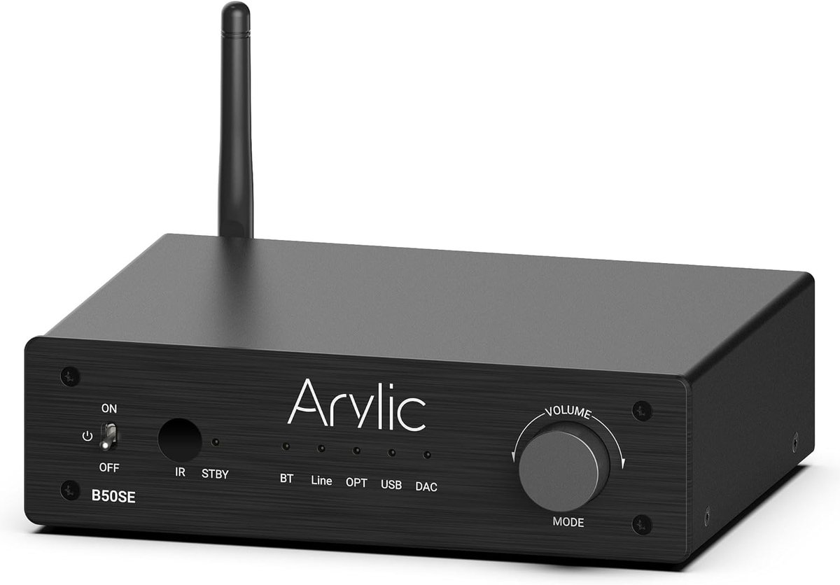 Bluetooth stereo audio versterker 50W - subwoofer uitgang - krachtige geluidsweergave - ShopVlot