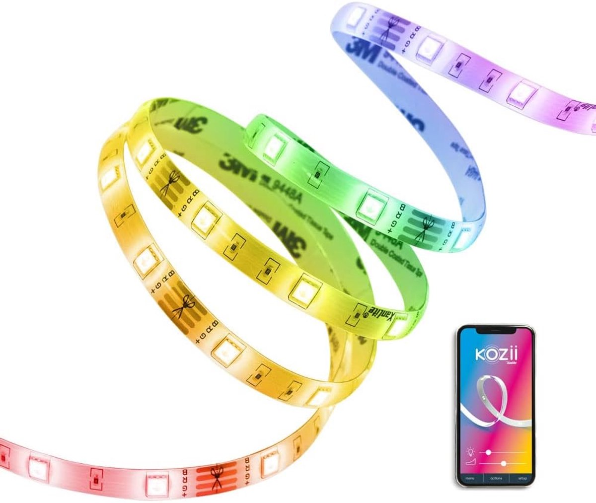 LED strip 3 m - met geluidssynchronisatie - voor binnen - eenvoudig te bedienen via app - ShopVlot