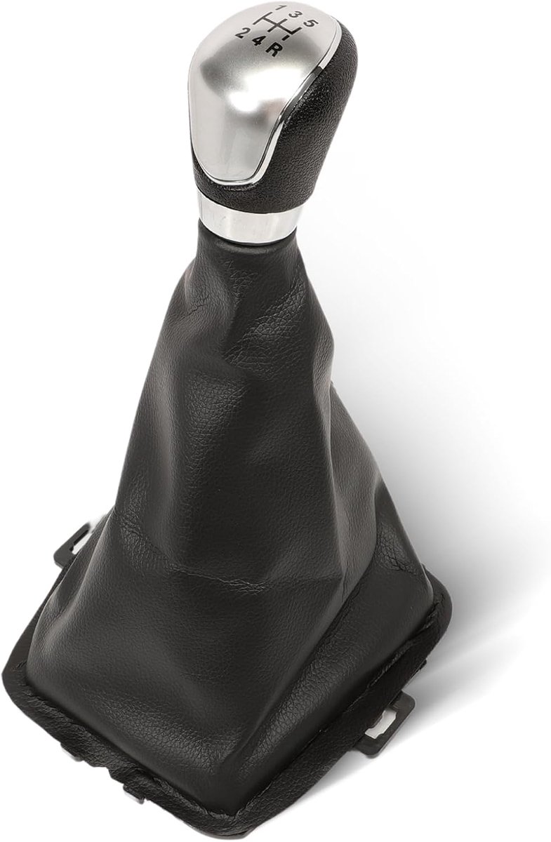 Versnellingspook 5 versnellingen - Faux leer - Geschikt voor Ford Fiesta MK5/MK6 - Verhoogd rijcomfort - ShopVlot