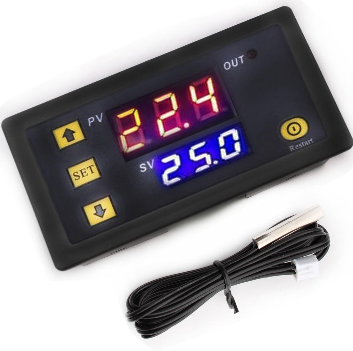 Temperatuurregelaar W3230 - Digitale LCD Thermostaat - Met NTC 10K Sensor - Voor constante temperatuurregeling - ShopVlot