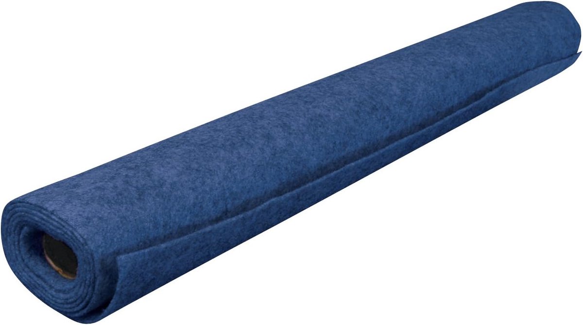 Bespanningsstof filz 150 x 75 cm - blauw - zacht materiaal - ideaal voor hobbyprojecten - ShopVlot