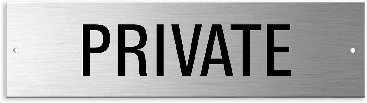 Naamplaatje 150x40mm - geborsteld aluminium - 2 voorgeperforeerde gaten - eenvoudig te bevestigen - ShopVlot