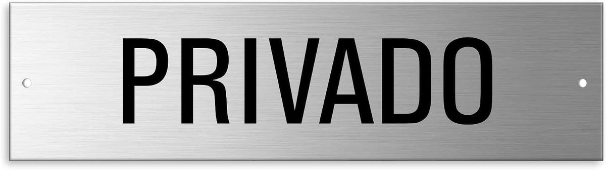 Privé bord 150 x 40 mm - aluminium - geperforeerd - eenvoudig te bevestigen - ShopVlot