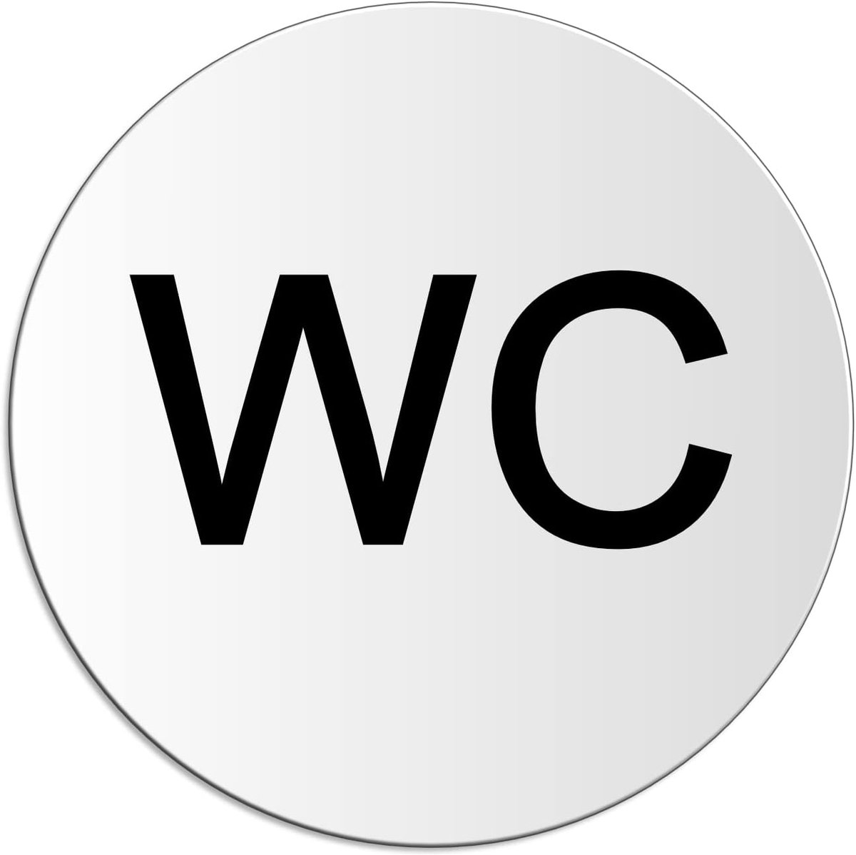 Toiletplaat - Ø 100 mm - aluminium - lichtgrijs UV-bestendig voor buiten - ShopVlot