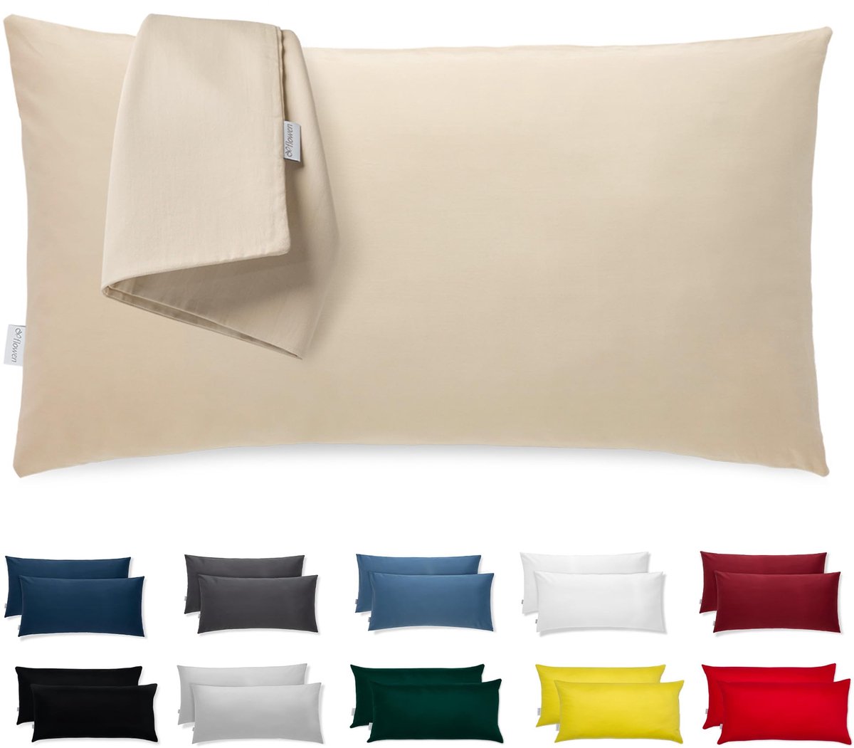 Kussensloop Set van 2 - 40x60 cm - 100% Polyester Microvezel - Hypoallergeen Ademend - Machinewasbaar - ShopVlot