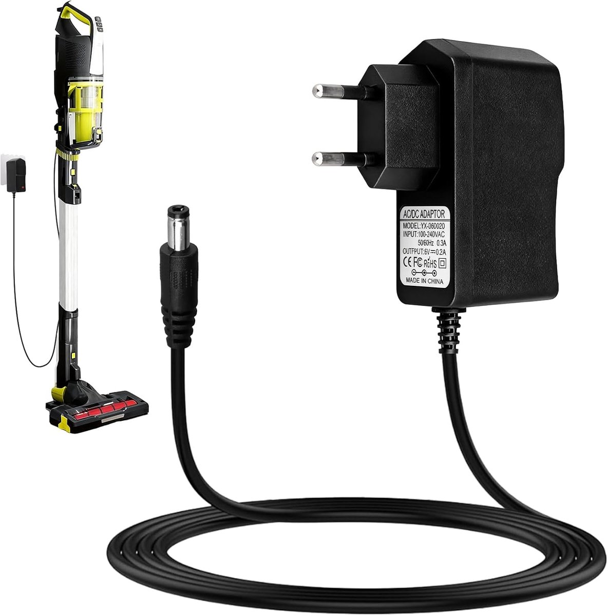 Oplader Stofzuiger 26V 500mA - Universele Adapter - Veilig en Betrouwbaar - Herstel de Kracht van je H-Free Stofzuiger - ShopVlot