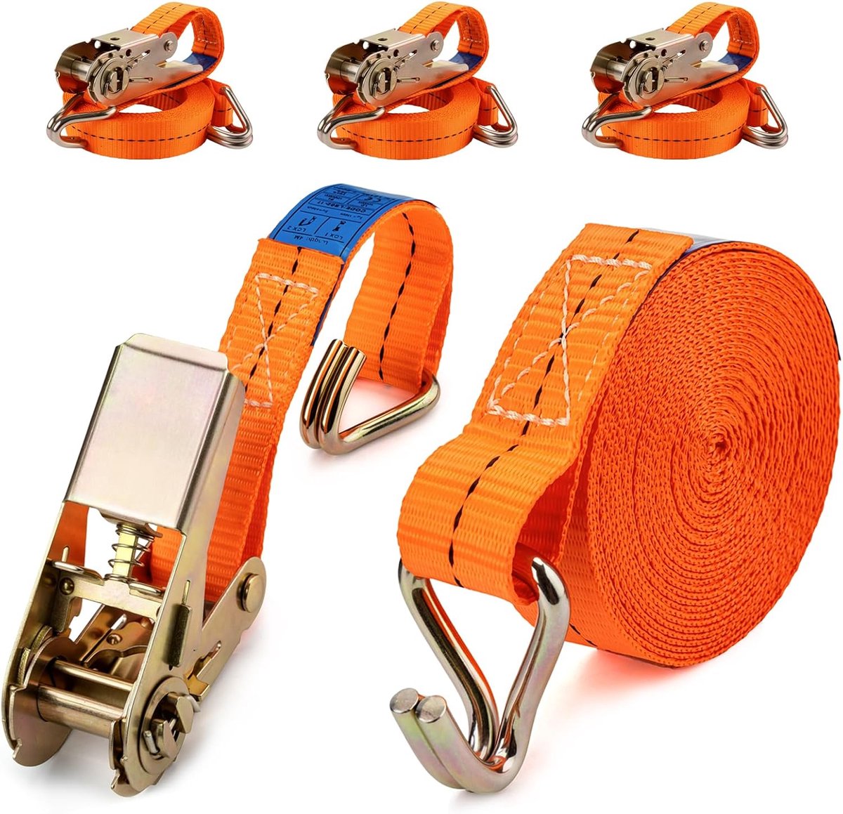 Lashing straps 4 m - 1000 kg - 25 mm - voor het veilig vastzetten van lading - ShopVlot