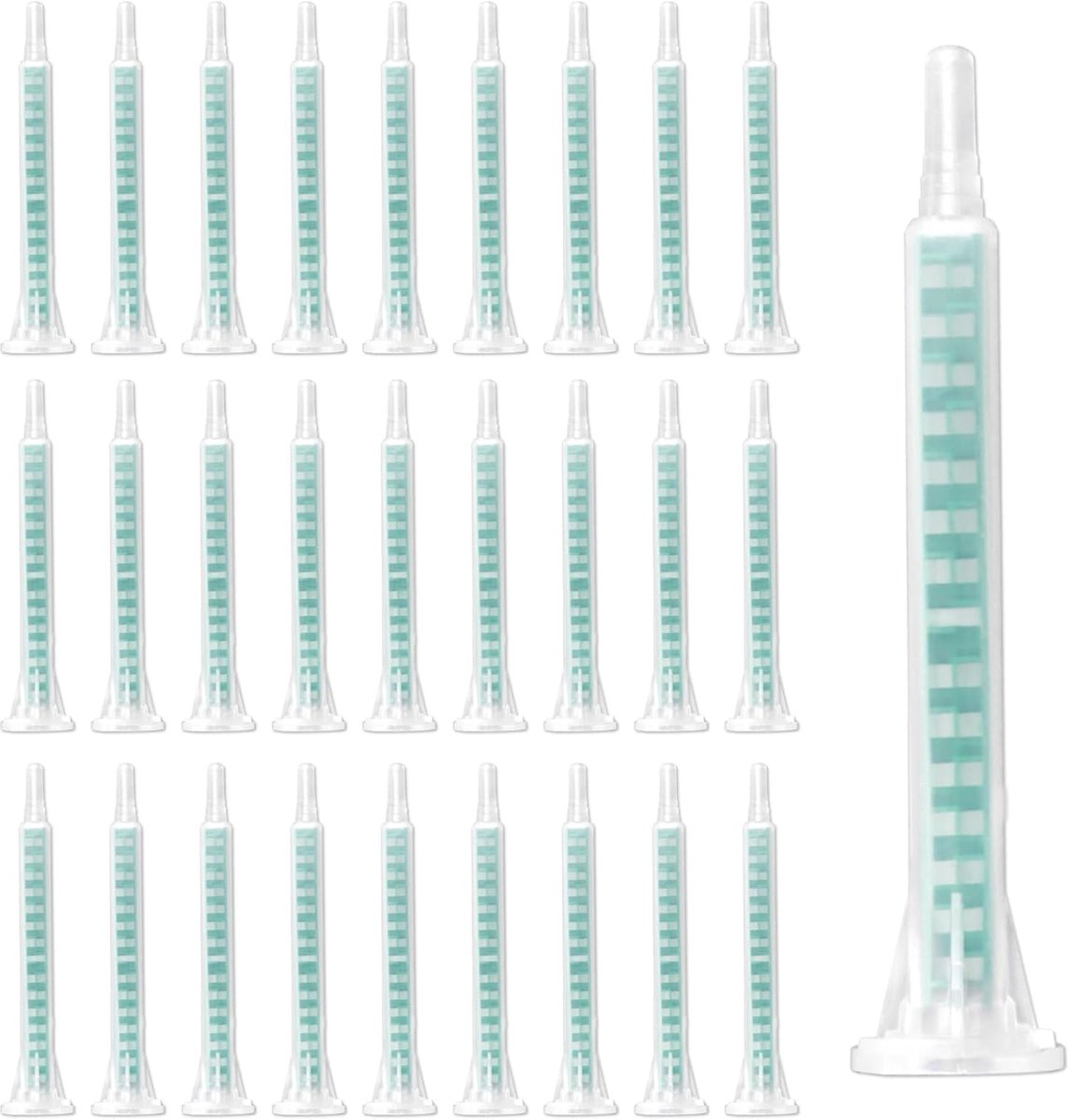 Epoxy mengnozzles 16 cm - kunststof mengbuis voor AB-lijm - 50 stuks - ideaal voor nauwkeurige menging - ShopVlot
