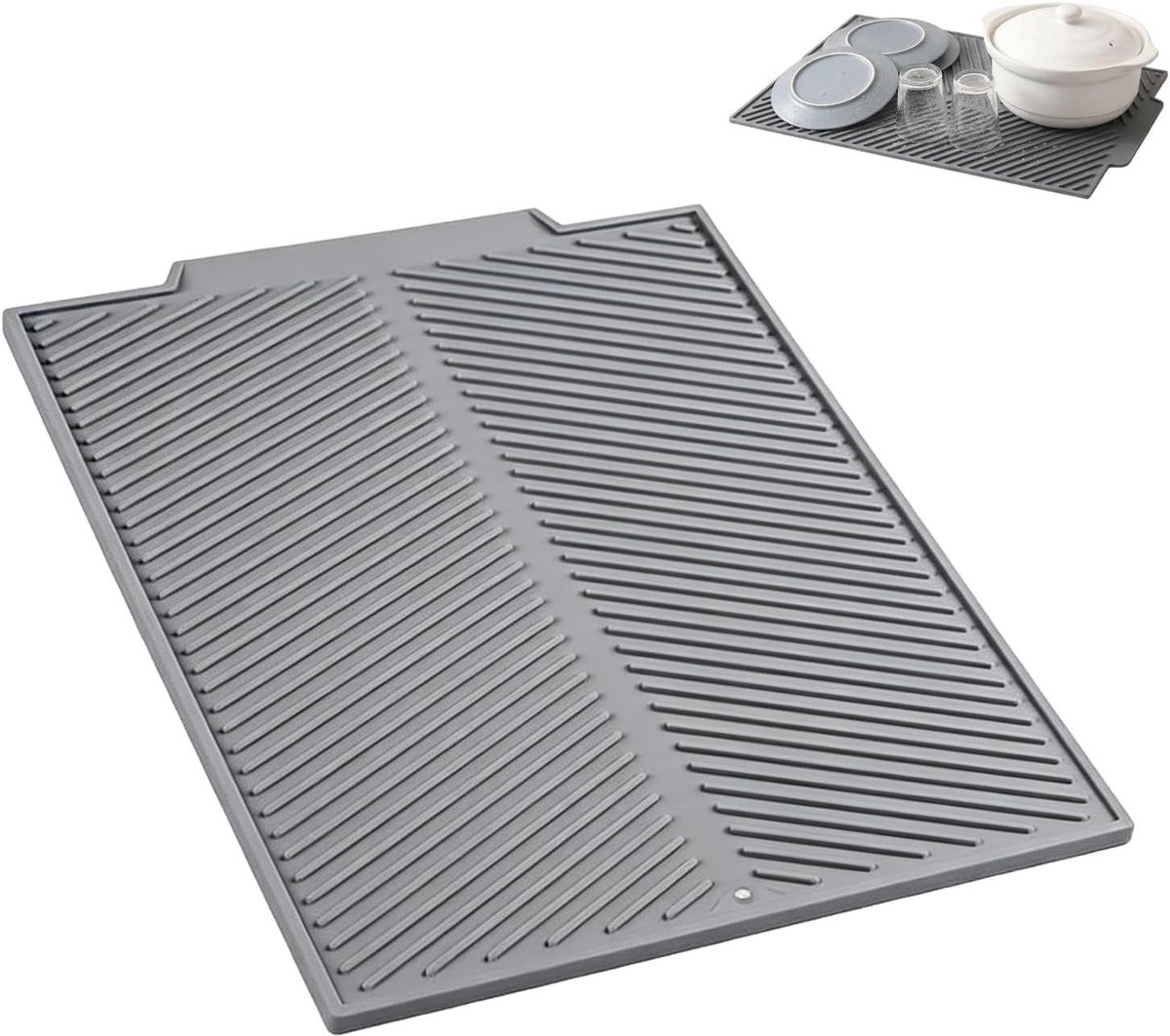 Afdruipmat 40 cm x 30 cm - siliconen - hittebestendig - verlengt levensduur keukengerei - ShopVlot