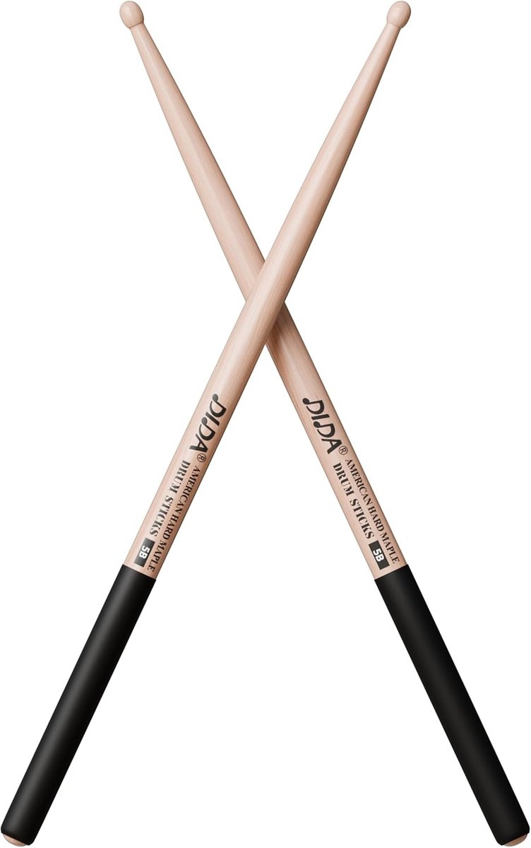 Drumsticks 5B - hard maple - antislip handvat - ideaal voor beginners - ShopVlot