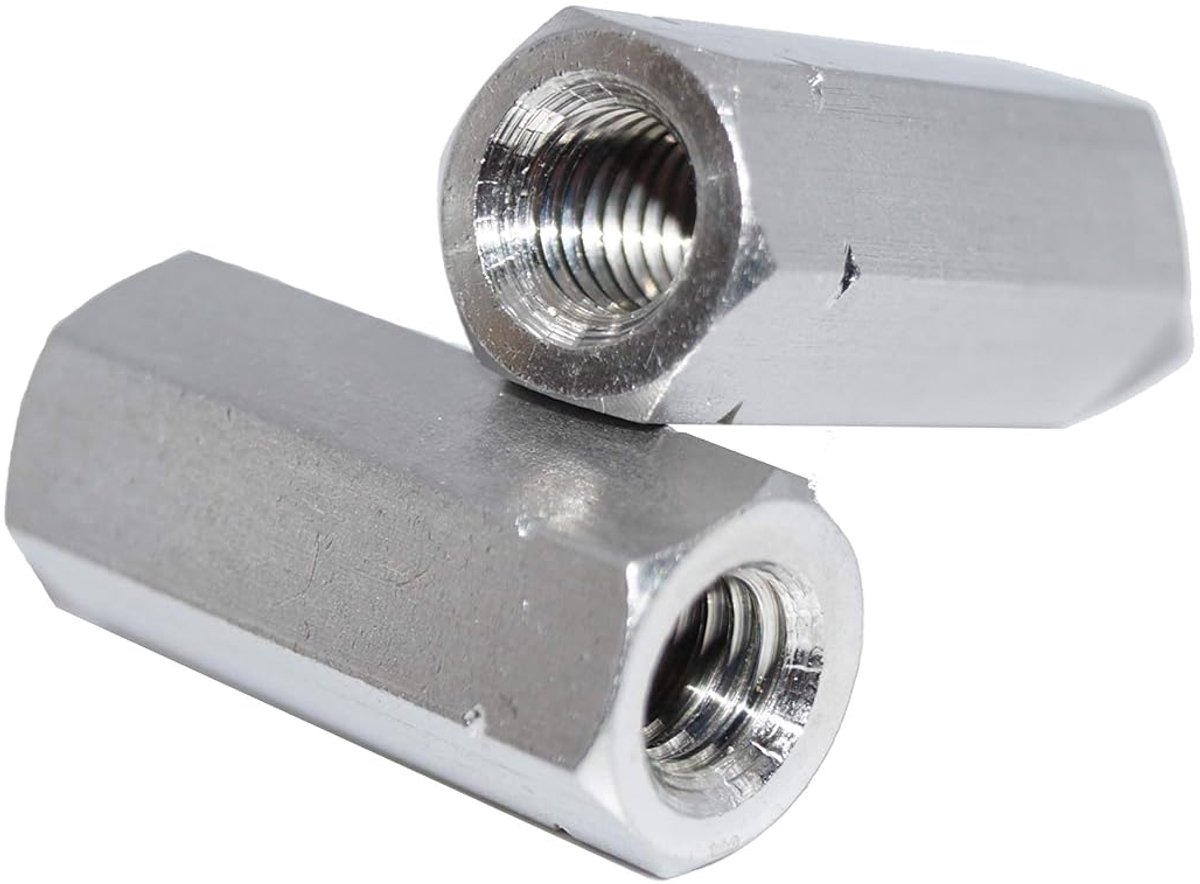 Hexagon sleeves M10X40 - A2 roestvrij staal - duurzame lange moeren - ideaal voor professionele toepassingen - ShopVlot