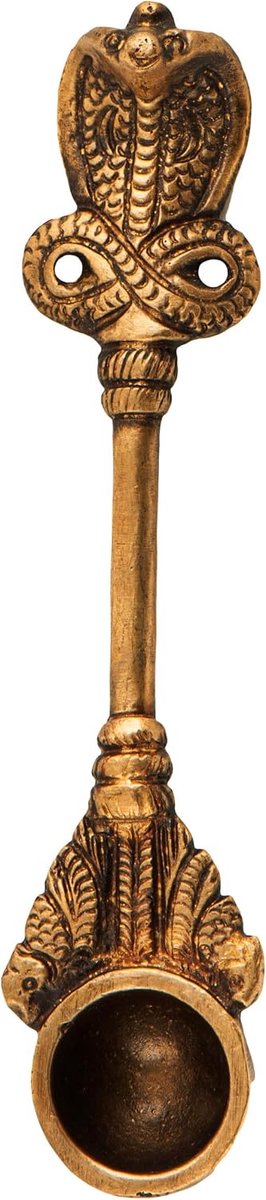 Rooklepel 16 cm - Massief messing - Cobra handvat - Voor het scheppen van kruiden - ShopVlot