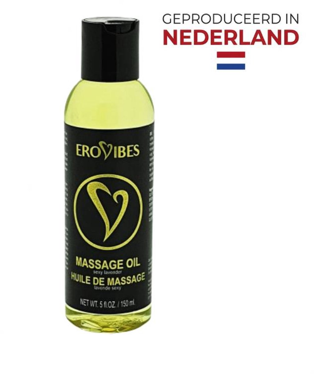 Erovibes Massageolie Lavendel – Ontspannende Massage Olie – Verzorgend & Soepel – 150 ml