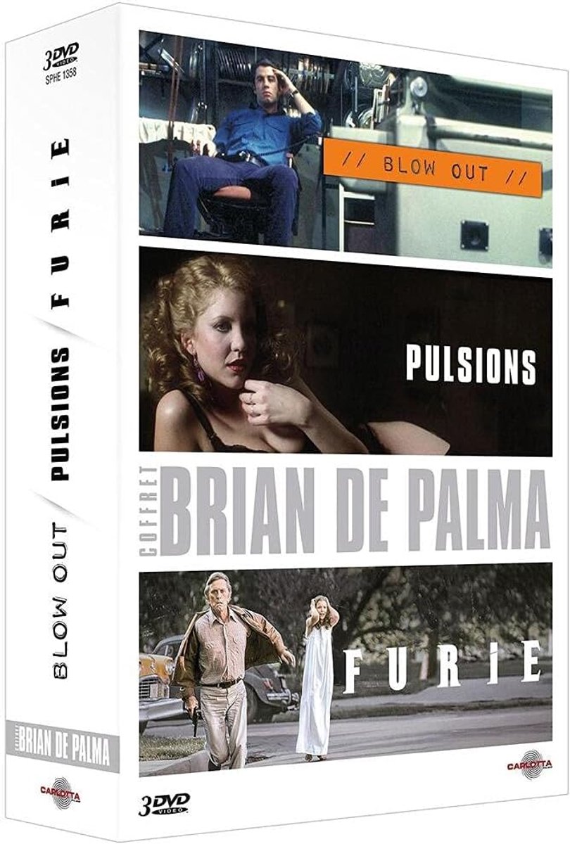 Filmcoffret Blow Out + Pulsions + Furie - 3-delige boxset - meesterwerken van Brian De Palma - perfecte filmavond - ShopVlot