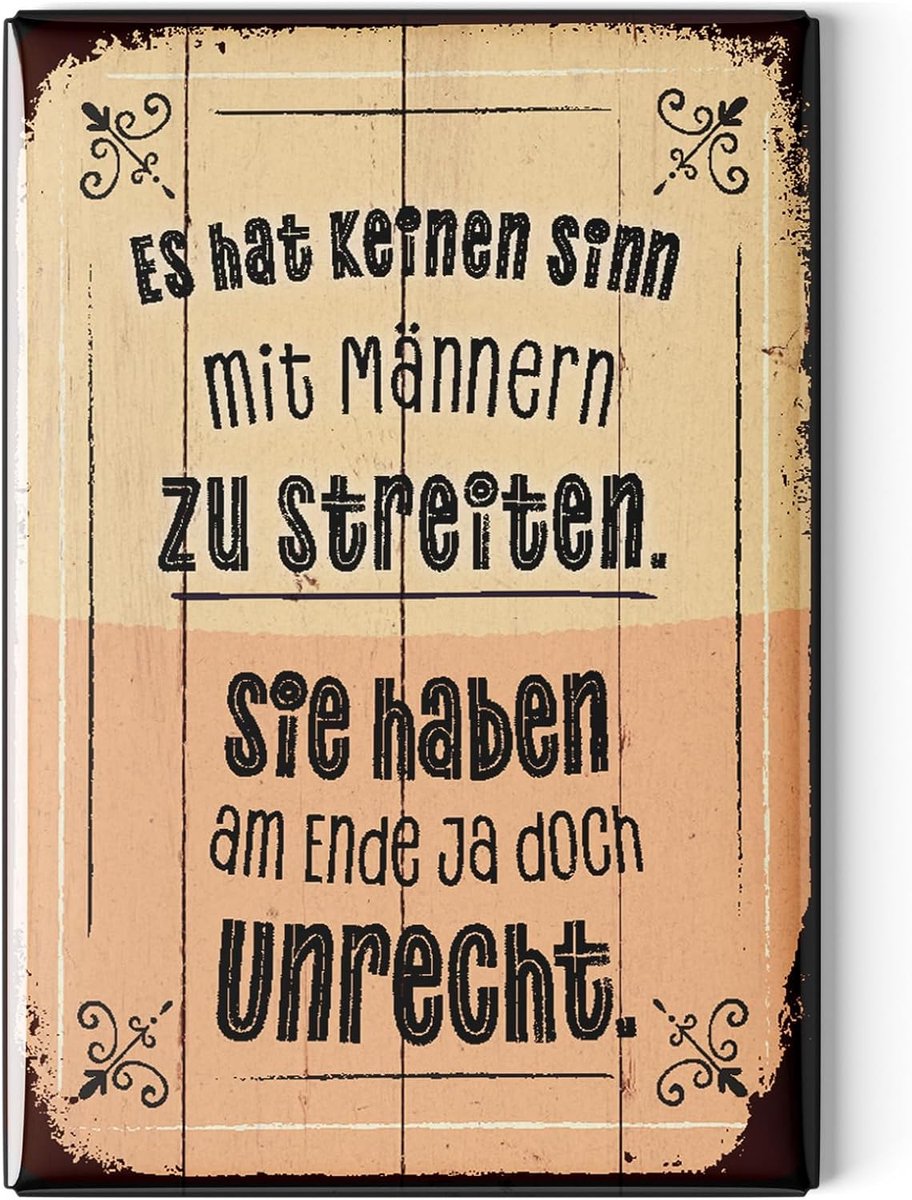 Fridge magnets grappig 8 x 5,5 cm - retro ontwerp - met leuke teksten - breng sfeer in je keuken - ShopVlot