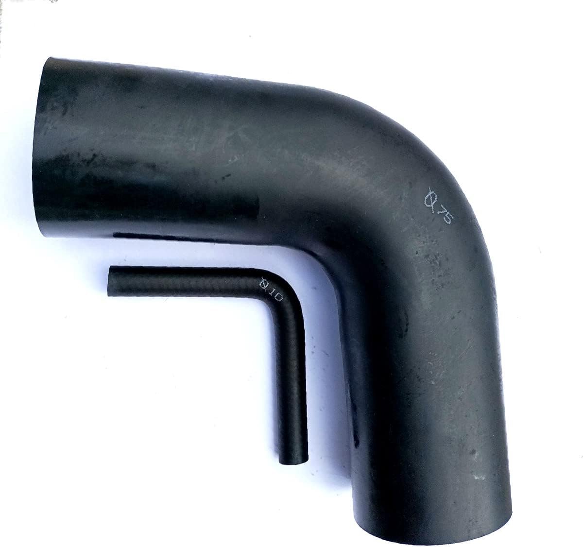Koelslang EPDM rubber verschillende 90° graden 10-75mm (Ø75 - 190x190mm)