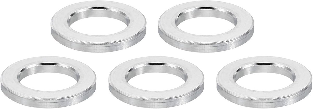 M12 Aluminium Spacers, 5 Stks Metalen Spacer Aluminium 12.5mm ID x 20mm OD x 3mm L Aluminium Spacer Schroef Standoff Ronde voor 1/2 "of M12 Schroefbouten
