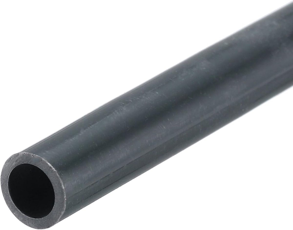 Ronde stijve pvc-slang, 5 mm, ID, 7 mm, OD 8 inch, lengte, donkergrijs, zeer sterk, voor waterleidingen, handwerk, kabelmantel