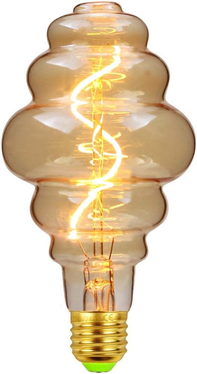 Vintage gloeilamp Led-gloeidraad Spiraal 4 Watt Dimbaar E27 Basis Decoratieve gloeilamp Edison-lamp (Beehive)