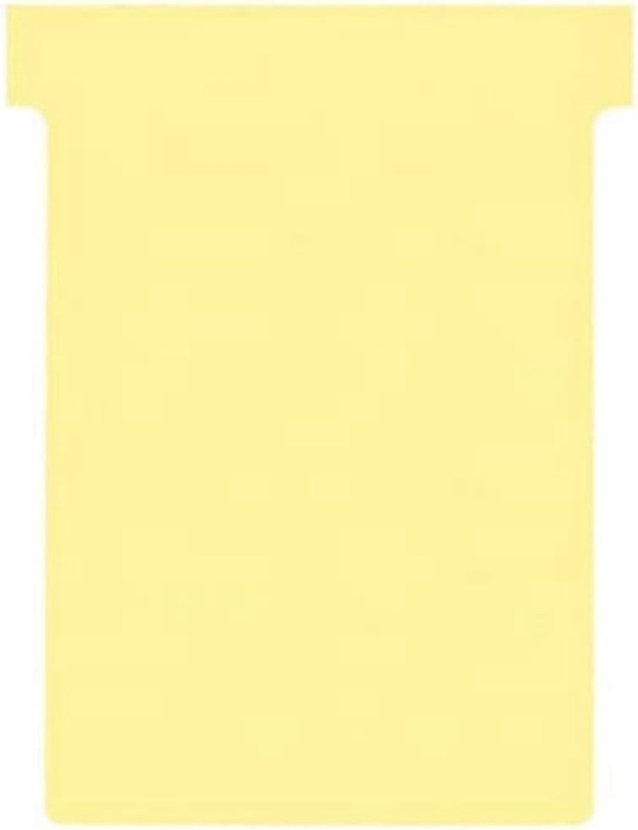 T-Kaarten Ruiter boven 15 mm breed onderaan 92 x 80 x 120 mm Maat 3 100 stuks geel