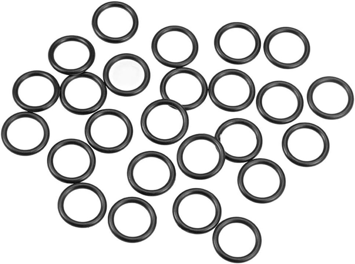 Sourcing map 25 stuks metrische nitrilrubber O-ringen afdichting 19 mm AD 14 mm ID 2,5 mm breedte