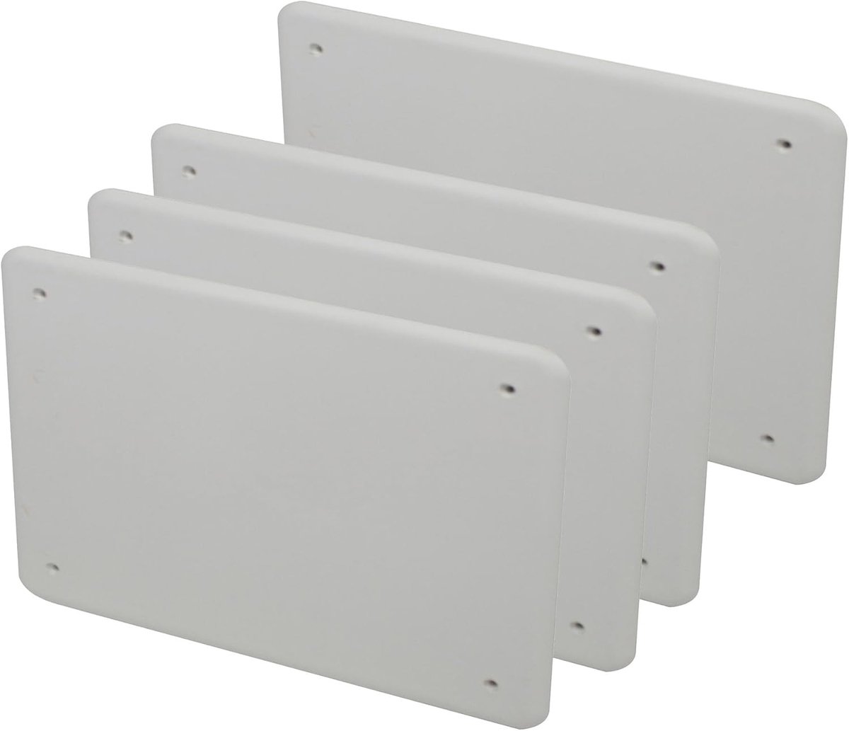 4 stuks deksels voor aftakdoos, afmetingen 160 x 130 mm, vervanging voor inbouwdoos, bescherming en afdekking van elektrische installaties