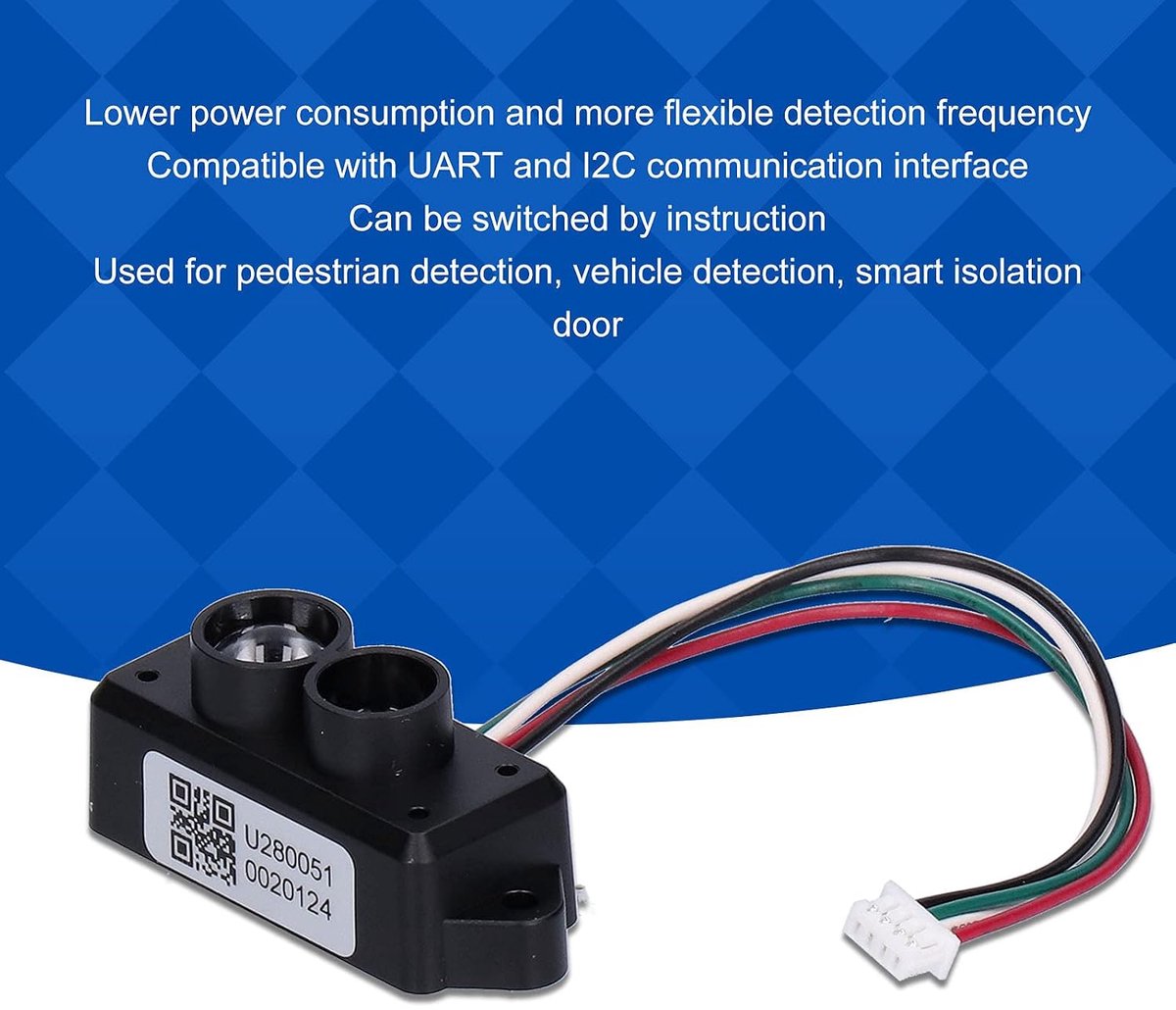 Tfmini -s -LiDAR LiDAR sensormodule voor Voertuigen, ABS materiaal, 0,1-12 M