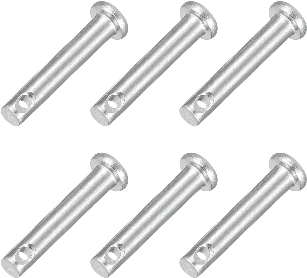 6 stuks M3 x 16 mm enkele gats vorkbouten 304 roestvrij staal platte kop vorkbouten voor aanhangervergrendeling monteurreparaties meubelmontage industriële apparatuur