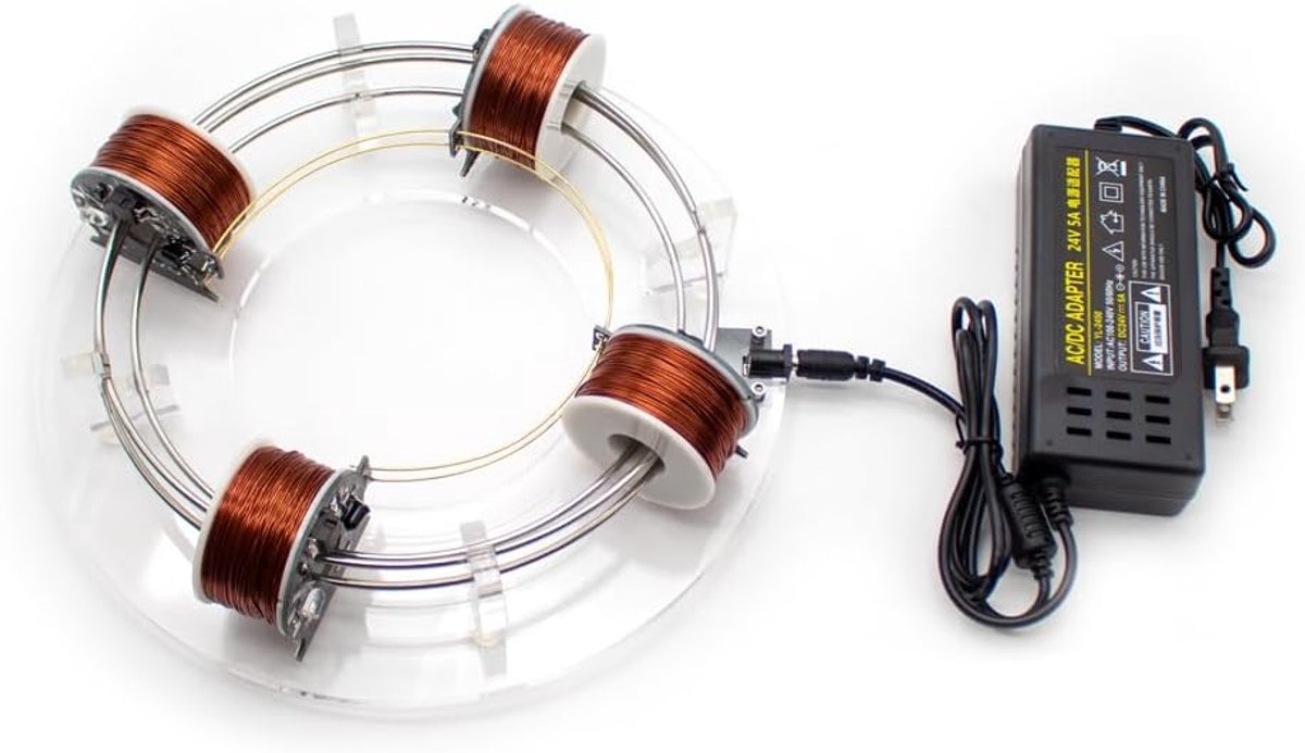 Elektromagnetische Cyclotron DIY Vier Spoelen Circulaire Versneller Wetenschappelijk Experiment Apparatuur Natuurkunde Leermiddelen Model