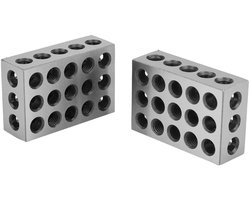 2 Stks 1 2 3 Blocks, 1-2-3 Precisieblok, 25 * 50 * 75 mm, Van Gehard Staal